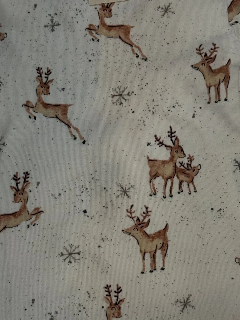 Burt's Bees Baby reindeer snowflake footie pajamas baby 18 months Christmas
